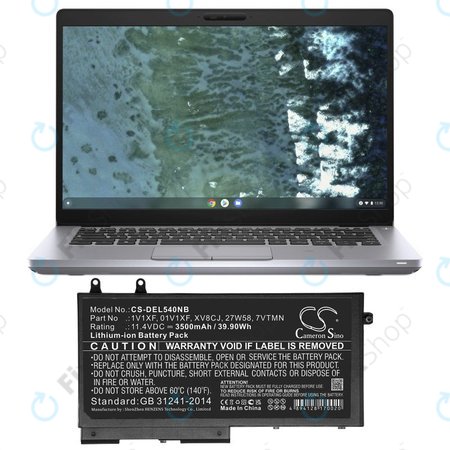 Μπαταρία για Dell Latitude 5400, Inspiron 7591 2-in-1, 3500mAh, Li-Ion, 11.4V, XV8CJ, HQ