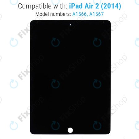 Οθόνη με οθόνη αφής για iPad Air 2, Μαύρο, Black, Refurbished