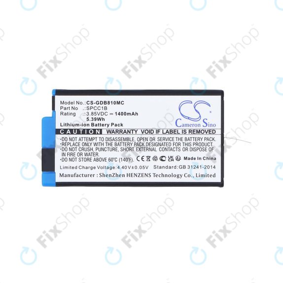 Μπαταρία για GoPro Max, Max 360, Acbat-001, 1400mAh, Li-Ion, 3.85V, SPCC1B, HQ
