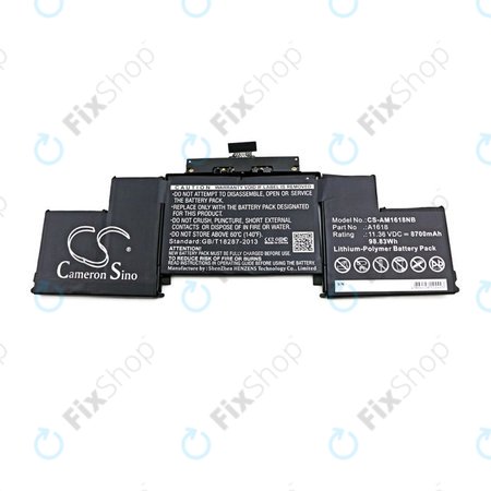 Μπαταρία για MacBook Pro 15", Μέσα 2015, A1398, A1618, 8700mAh, HQ