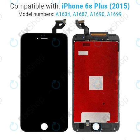 Συγκρότημα οθόνης για iPhone 6S Plus, Μαύρο, Black, Refurbished