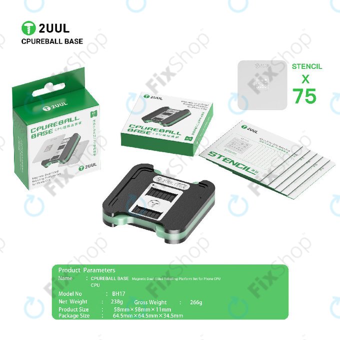 Πλατφόρμα βάσης reballing CPU, 2UUL BH17