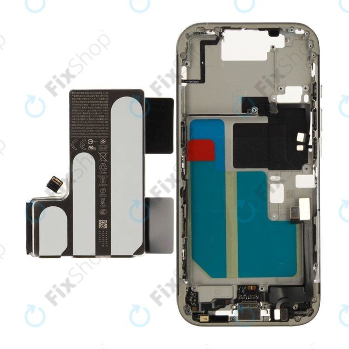 Μεσαίο πλαίσιο με μπαταρία για iPhone 16 Pro | White Titanium | ZD076-00690 | Genuine Apple