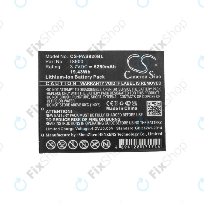 Μπαταρία για Pax A920, A920c, 5250mAh, Li-Ion, 3.7V, IS900, HQ