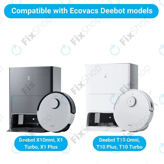 Σετ ανταλλακτικών για Ecovacs X1 Omni, T10 (1x Κύρια βούρτσα, 2x Φίλτρο, 2x Πλαϊνή Βούρτσα, 4x Πανί Σφουγγαρίστρας, 2x Σακούλα σκόνης)