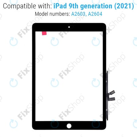 Οθόνη αφής για iPad 9th Gen 2021, Μαύρο, Black
