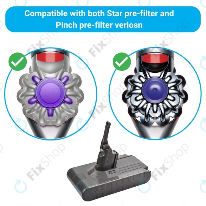 Μπαταρία για Dyson V8, 215681, PM8-US-HFB1497A, 21.6V, 4000mAh