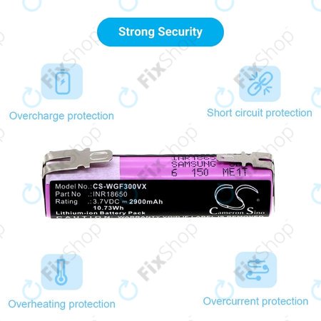 Μπαταρία για Karcher WV1, WV2, WV2 Plus, WV2 Premium, WV50 Plus, WV70 Plus, INR18650, 3.7V, 2900mAh, HQ