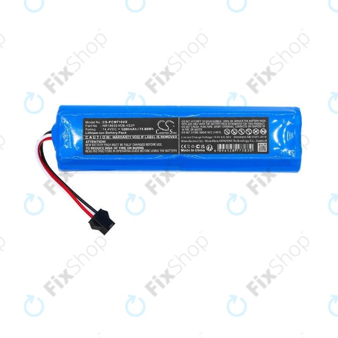 Μπαταρία για Xiaomi EVA, EVE Plus, Viomi S9, Lenovo T1 Pro, Lydsto R1, R1 Pro, S1, S1 Pro, NR18650 M26-4S2P, SUN-INTE-181, H18650CH-4S2P, 14.4V, 5200mAh, HQ