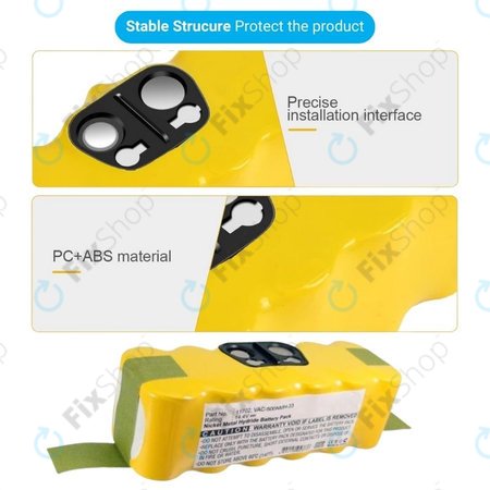 Μπαταρία για iRobot Roomba 500, 600, 700, 800, 900-series, Scooba 450, Vileda 137173, 11702, GD-Roomba-500, VAC-500NMH-33, 14.4V, 3500mAh