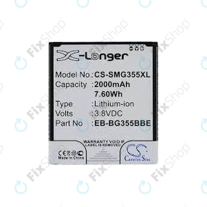 Battery για Samsung Core 2 G355F, EB-BG355BBE, 2000mAh, HQ