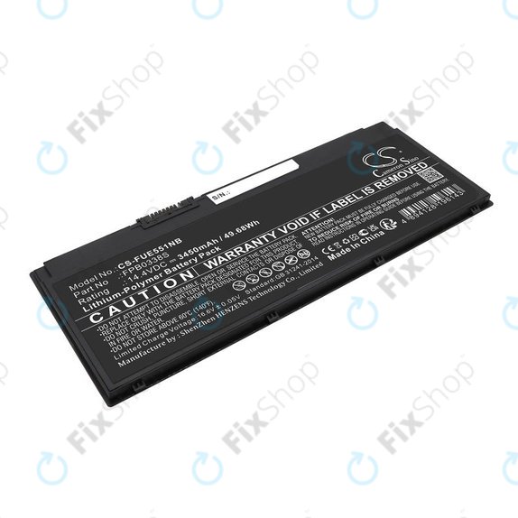 Μπαταρία για Fujitsu Lifebook E4411, E448, E458, 3450mAh, Li-Pol, 14.4V, FPB0338S, HQ