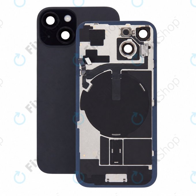 Γυαλί πίσω περιβλήματος για iPhone 15, Black, Pulled A