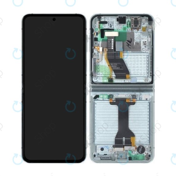 Συγκρότημα οθόνης για Samsung Z Flip 5, F731B, Mint, Service Pack