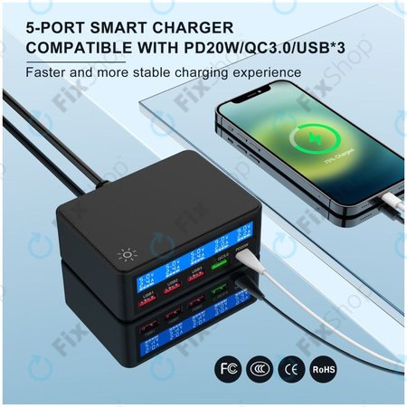 Σταθμός Φόρτισης USB με USB 3.0 & USB-C για FixPremium