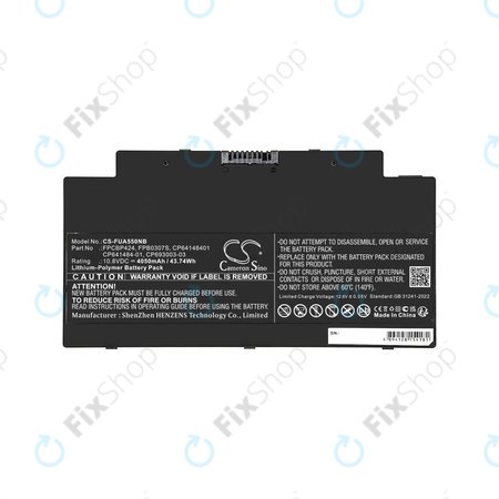 Μπαταρία για Fujitsu Lifebook AH77, A556, A3510, U536, 4050mAh, Li-Pol, 10.8V, CP641484-01, HQ