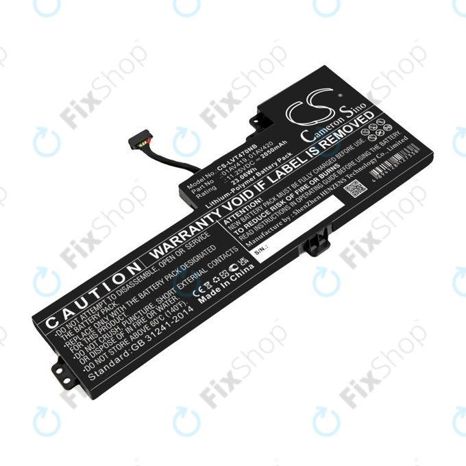 Μπαταρία για Lenovo Thinkpad A285, T470, T480, 2050mAh, Li-Pol, 11.25V, 01AV419, HQ
