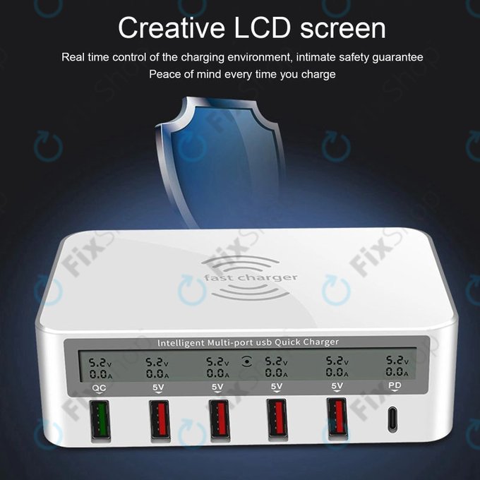 WLX-818F Σταθμός φόρτισης σέρβις με USB 3.0 και USB-C