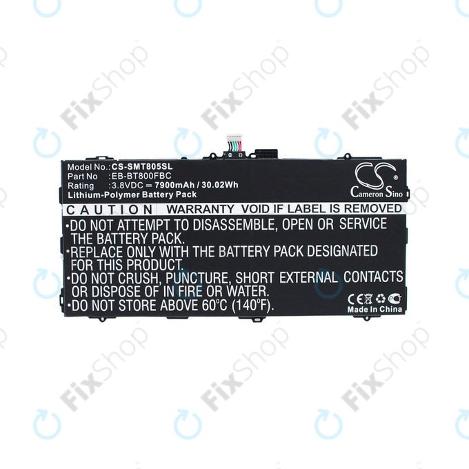 Μπαταρία για Samsung Galaxy Tab S 10.5, 7900mAh, Li-Pol, 3.8V, EB-BT800FBC, HQ