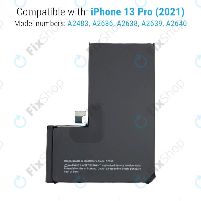 Μπαταρία για iPhone 13 Pro, A2656, 3095mAh, Service Pack