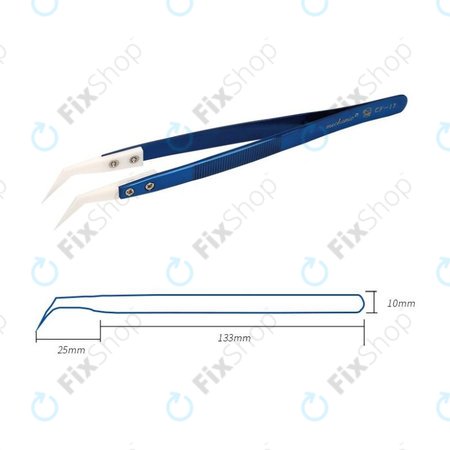 Λαβίδα Κεραμική Θερμοανθεκτική Ακριβείας με Κυρτή Μύτη για Mechanic CF-17