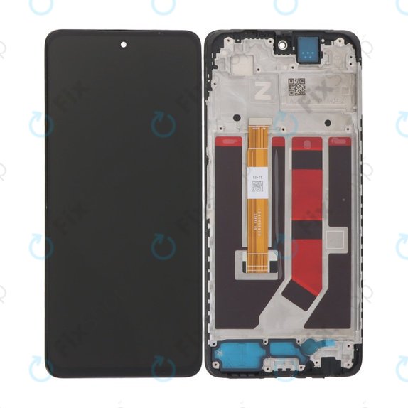 Συγκρότημα οθόνης για Oppo A58, CPH2577, Μαύρο, Black, Aftermarket