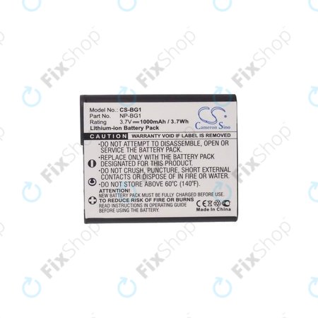 Μπαταρία για Sony Cyber-shot DSC-N1, N2, WT300, WX1, WX10, H-series, HX-series, T-series, W-series, NP-BG1 / NP-FG1, Li-Ion, 1000mAh, HQ