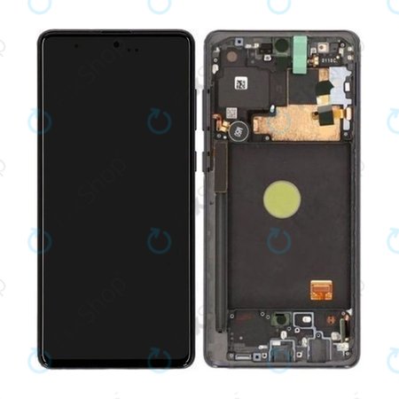 Συγκρότημα οθόνης για Samsung Note 10 Lite, N770F, GH82-22055A, GH82-22192A, GH82-22193A, GH82-22194A, Aura Black, Service Pack