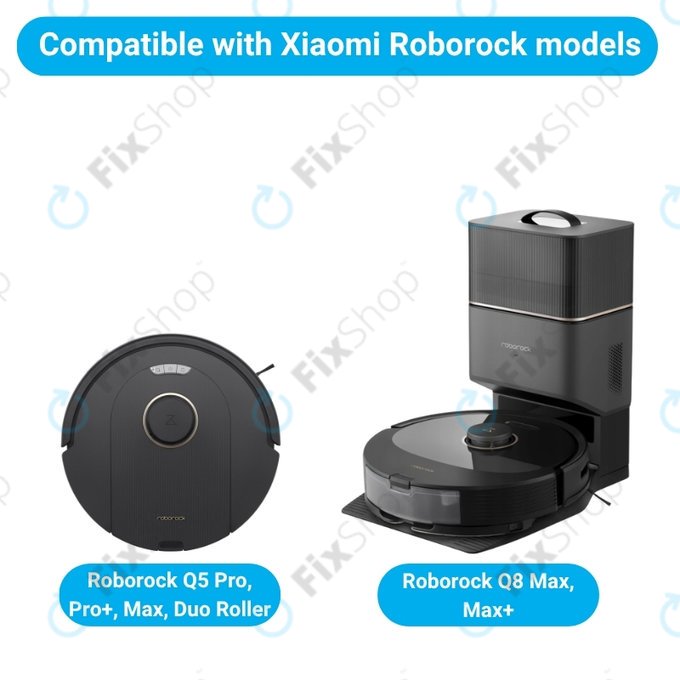 Σετ ανταλλακτικών για Xiaomi Roborock Q5 Pro, Q8 Max+ (2x Κύρια βούρτσα, 4x Φίλτρο, 4x Πλαϊνή Βούρτσα – μαύρη, 4x Πανί Σφουγγαρίστρας, 4x Σακούλα σκόνης)