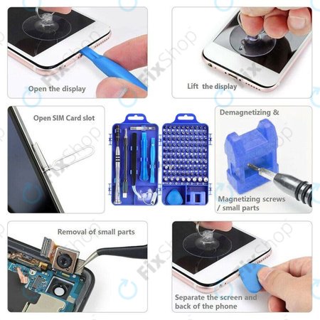 Σετ Κατσαβιδιών & Μυτών Ακριβείας για Επισκευή Κινητών Τηλεφώνων, PC & Ηλεκτρονικών 115in1 για Kingsdun