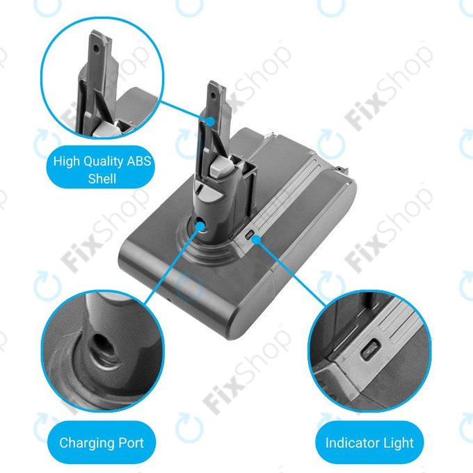 Μπαταρία για Dyson V7, 968670-02, 968670-03, 21.6V, 2200mAh