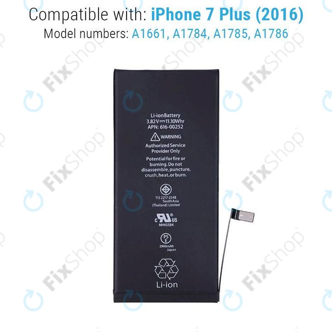 Μπαταρία για iPhone 7 Plus, 2900mAh, FixPremium