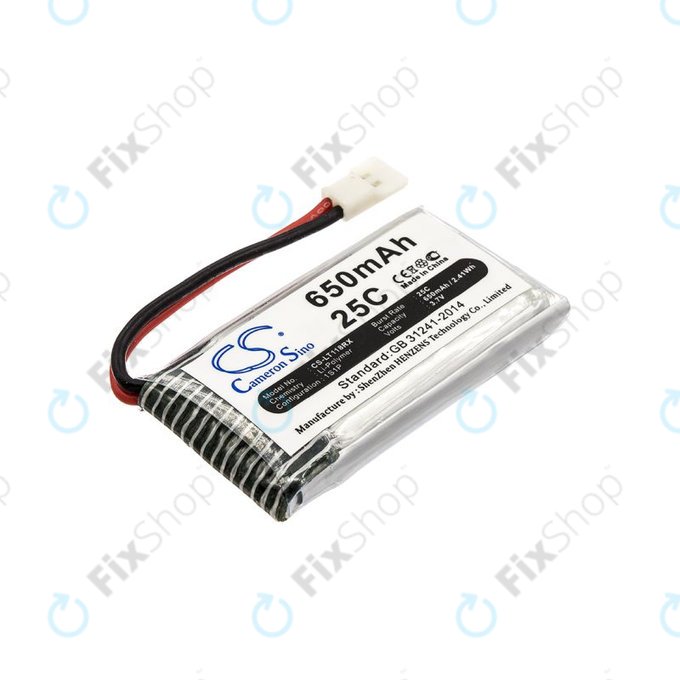 Μπαταρία για Hubsan X4 H107, 650mAh, Li-Pol, 3.7V, H107C-A24, HQ