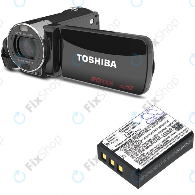 Μπαταρία για Toshiba Camileo X200, X400, 1600mAh, Li-Ion, 3.7V, PA3985, HQ