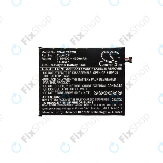 Μπαταρία για Alcatel 8082, Alcatel 9024w, 4000mAh, Li-Pol, 3.85V, TLp040J1, HQ