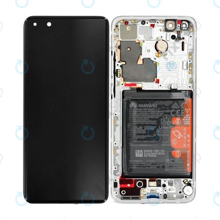 LCD Display Assembly με Battery για Huawei P40 Pro Plus | 02353RBJ | White Ceramic | Service Pack