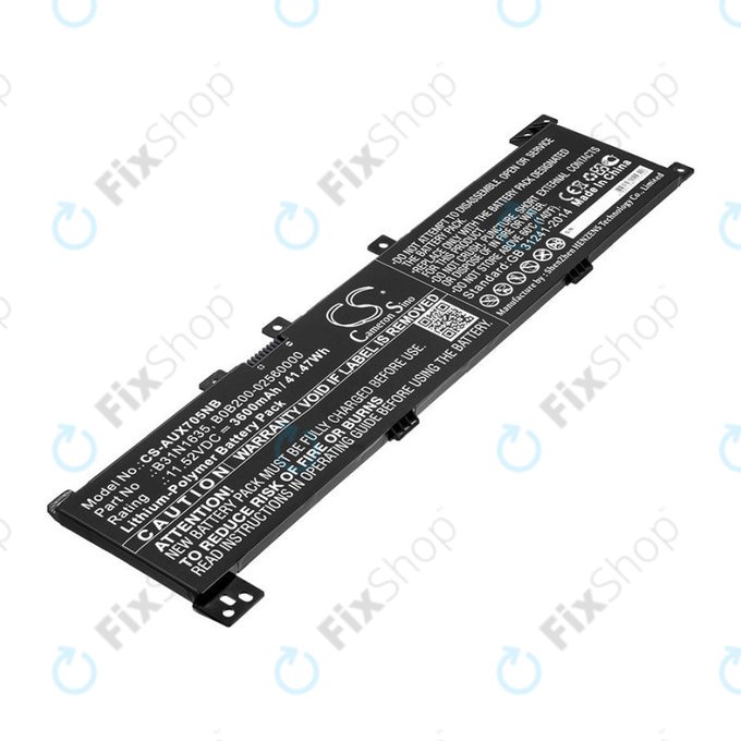 Μπαταρία για Asus A705QA, Asus F705MA-Bx030t, 3600mAh, Li-Pol, 11.52V, B31N1635, HQ