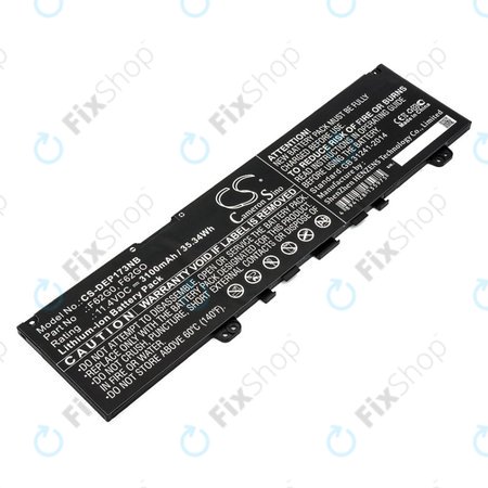 Μπαταρία για Dell Inspiron 13, 7373, Vostro 13, 3100mAh, Li-Ion, 11.4V, F62G0, HQ