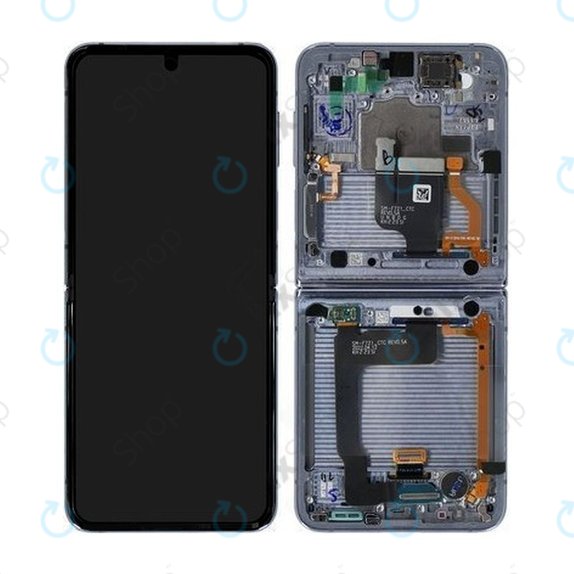 Συγκρότημα οθόνης για Samsung Z Flip 4, F721B, Blue, Service Pack