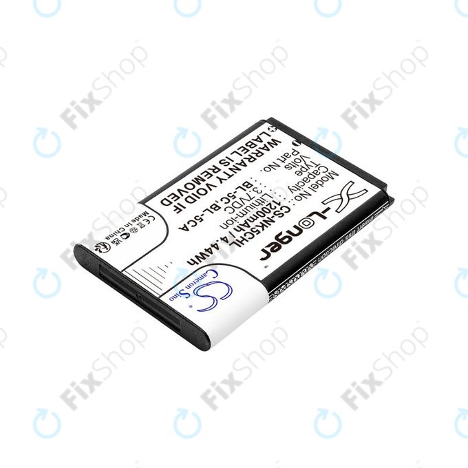 Μπαταρία για Nokia 1208, 1110, 2310, 1200mAh, Li-ion, 3.7V, BL-5C, HQ