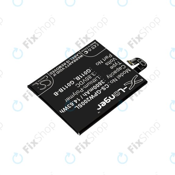 Μπαταρία για Google Pixel 2 XL G011C, 3800mAh, Li-Pol, 3.85 V, G011B, HQ