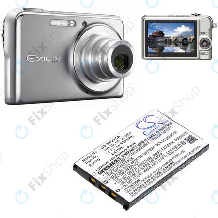 Μπαταρία για Casio Exilim Card Ex-S880, 650mAh, Li-Ion, 3.7V, NP-20, HQ