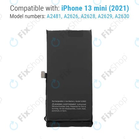 Μπαταρία για iPhone 13 Mini, A2660, 2406mAh, Service Pack