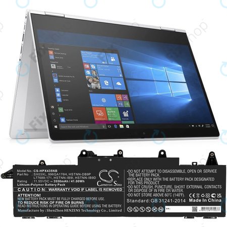 Μπαταρία για HP ProBook x360 435 G7, 3550mAh, Li-Pol, 11.55V, SX03XL, HQ