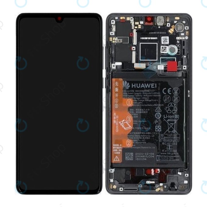 LCD Display Assembly με Battery για Huawei P30 | 02354HLT | Black| Service Pack