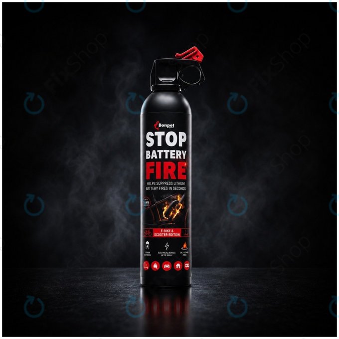 Bonpet Σπρέι πυρόσβεσης για μπαταρίες λιθίου, 500 ml, E-Bike & Scooter Edition