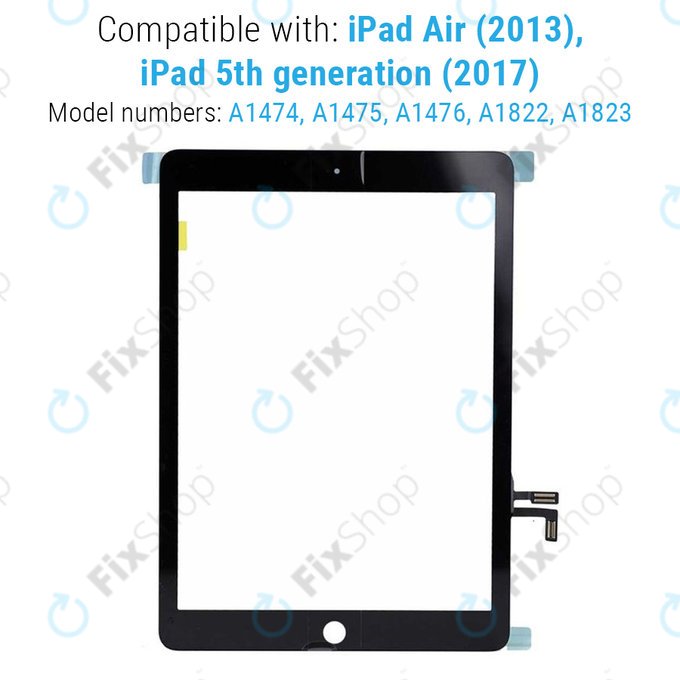 Οθόνη αφής για iPad Air, iPad (5th Gen 2017), Μαύρο, Black