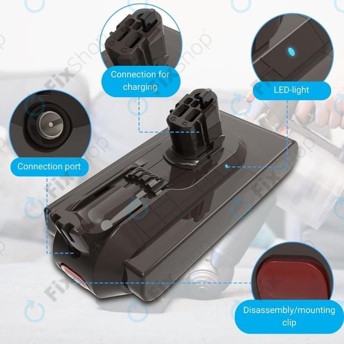 Μπαταρία για Dyson V11, V15, SV15, SV18, 970938-01, 25.2V, 4000mAh, HQ