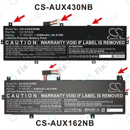 Μπαταρία για Asus BX430, Expertbook B5440fa, P5240ua-1a, 4200mAh, Li-Pol, 11.55V, C31N1620, HQ