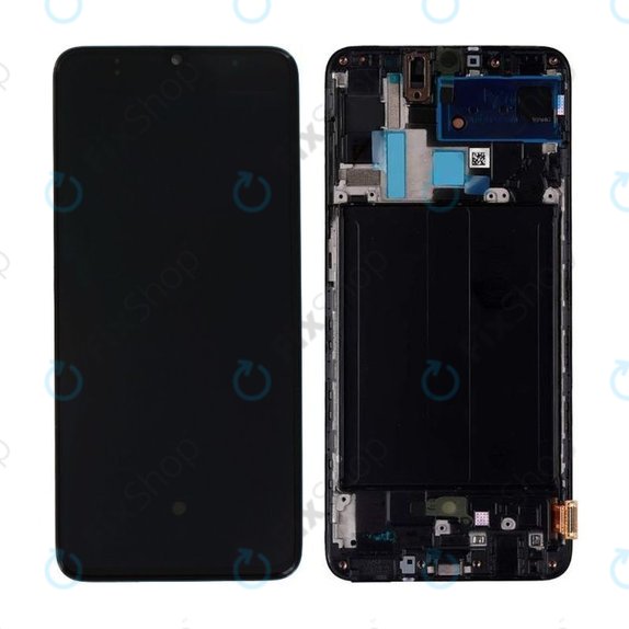 Συγκρότημα οθόνης για Samsung A70, A705F, GH82-19747A, GH82-19787A, Black, Service Pack